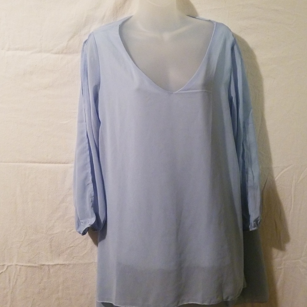 Baby blue long sleeve top